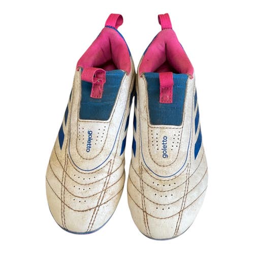 Used Adidas GOLETTO Soccer Cleats White Youth 12.0 11450-S000525524