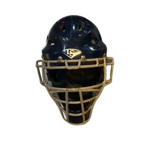 Used Louisville Slugger Catchers Helmet w/Mask Navy Blue One Size 11730-S000072958