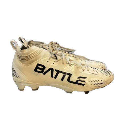 Used Battle Sports ASTROFLY Adult FB Cleats White Senior 13 11730-S000073287