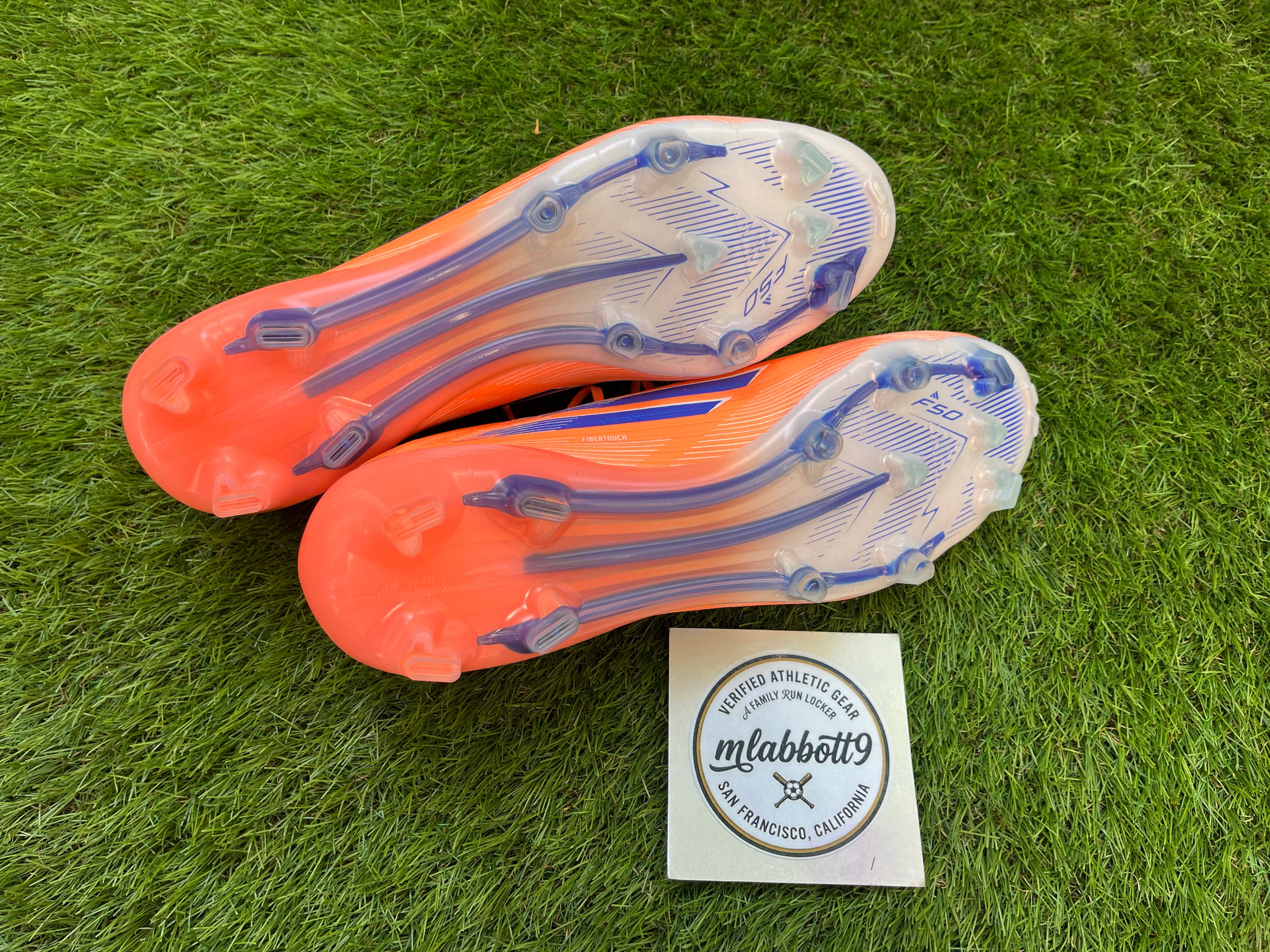 adidas‎ F50 Elite FG Mens Soccer Cleats Beam Orange JH7618 Size Mens 7 Women 8 ADIDAS F50 ELITE FIRM GROUND FG SOCCER CLEATS ORANGE BLUE  main image 4