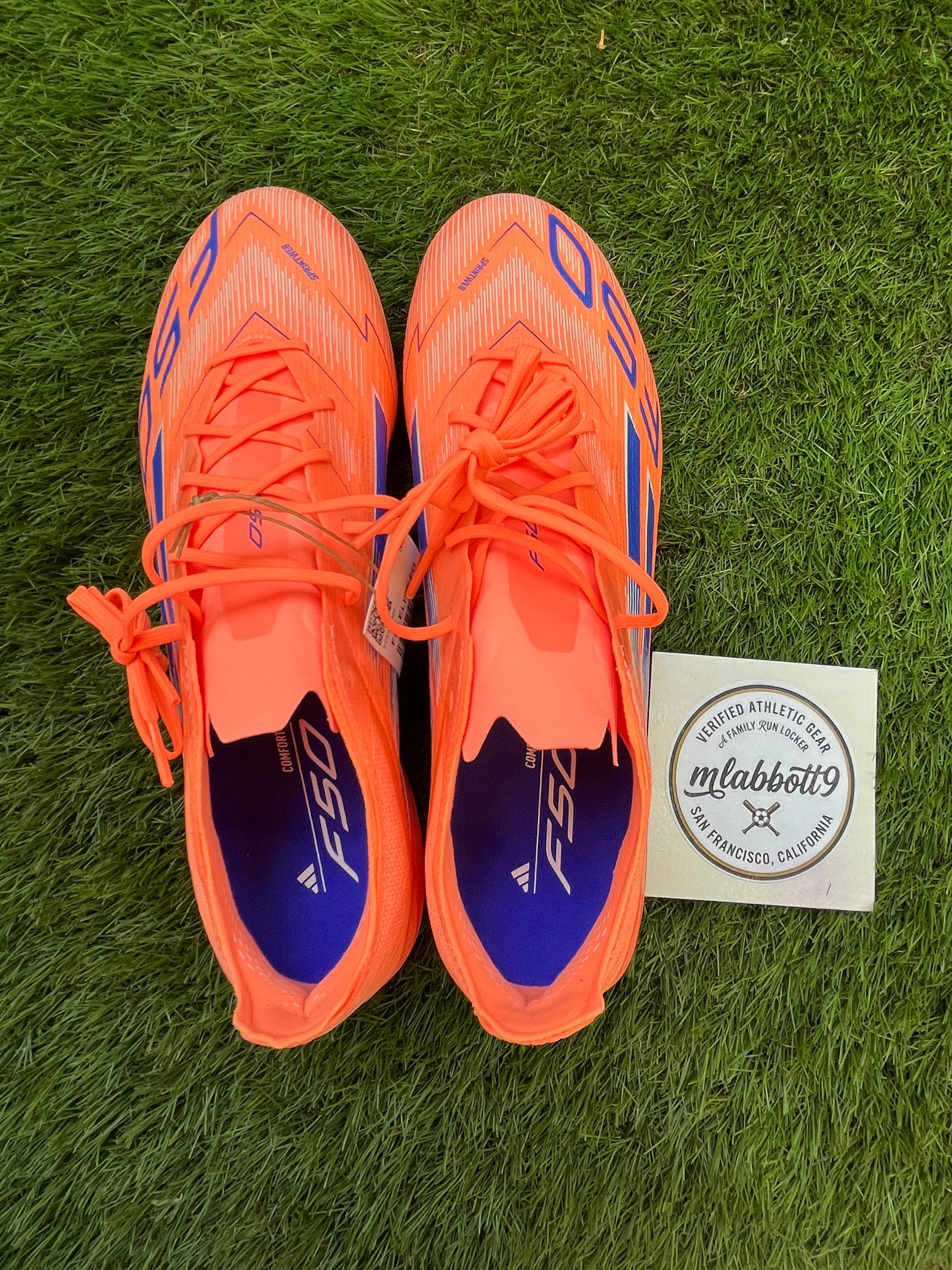 Adidas F50 Elite FG Cleats - Beam Orange Lucid Blue (JH7618  display picture 3