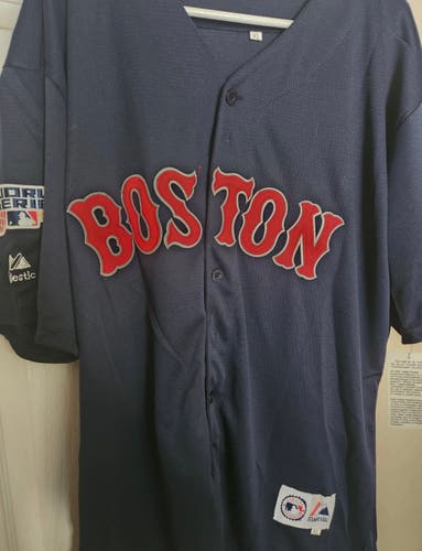 Dustin Pedroia 2013 Boston Red Sox World Series Men's Jersey (XL)