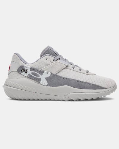 Under Armour Harper 10 Pro Turf Cleats - Baseball Gray / Titan Gray - Mens Size 8 - New w/out tags