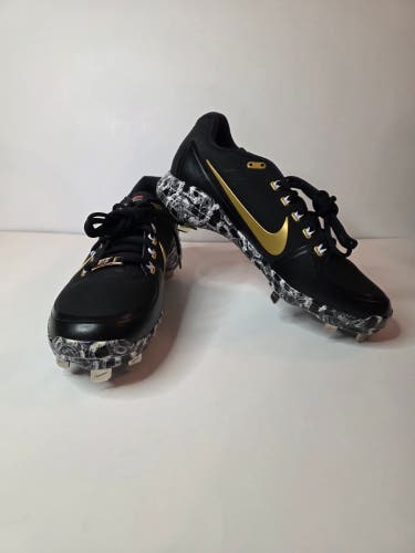 BNWOB Mens Nike Flywire Black History Month Baseball Cleats sz 9 AO3625-077 BHM
