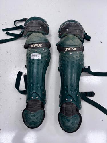 Used Louisville Slugger TPX Catchers Leg Guards Green Adult 11860-S000313460
