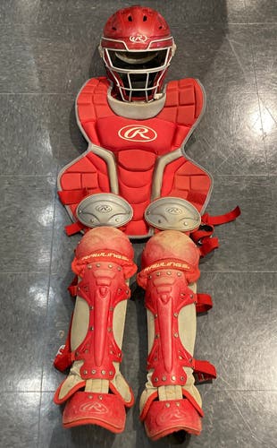 Used Intermediate Rawlings Velo 2.0 Catcher's Set | Age 12 - 15