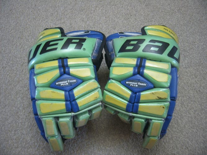 Rare Vintage Original Bauer Supreme 3000 Senior Hockey Gloves 14"