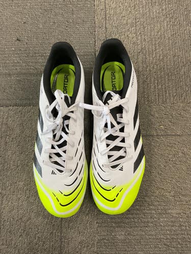 Used Adidas PREDATOR Soccer Cleats White Senior 12 11614-S000241711