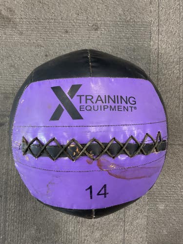 Used XTRAINING EQUIPMENT 14LB Wall Ball Purple 14 lb 11614-S000241703