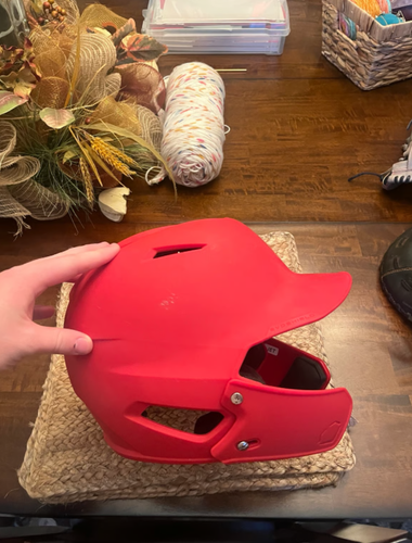 Red Baseball Helmet
