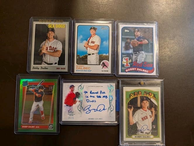 Bobby Dalbec RC AUTO Leaf Trinity Inscription #/25, Heritage RC Auto -6 Cards!
