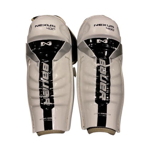 Used Bauer Youth Shin Guards White 11" 11847-S000037704