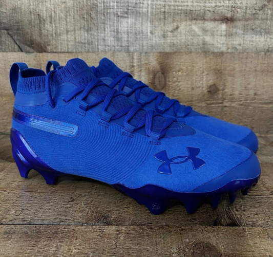 Under Armour Spotlight Suede MC Blue Football Cleats Men's Size (8) 6000074-400