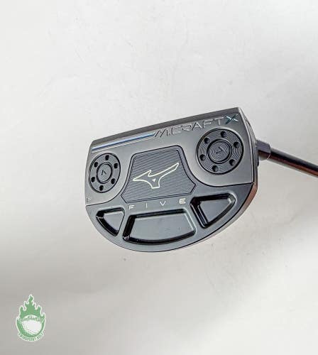 Used RH Mizuno M Craft P Five Black Ion Forged 34" Putter Steel Golf Club