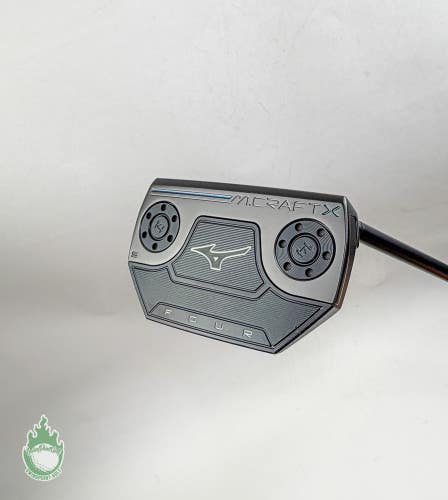 Used RH Mizuno M Craft X Four S Black Ion Forged 35" Putter Steel Golf Club