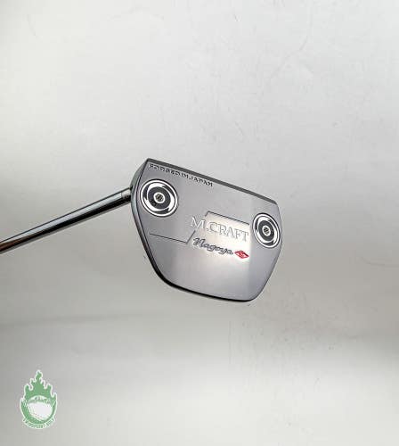 Used LH Mizuno M Craft Nagoya S Grey Ion Forged 35" Putter Steel Golf Club
