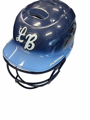 Used BoomBah BOOMBAH HELMET Batting Helmet w/Mask Navy Blue MD 11682-S000137117
