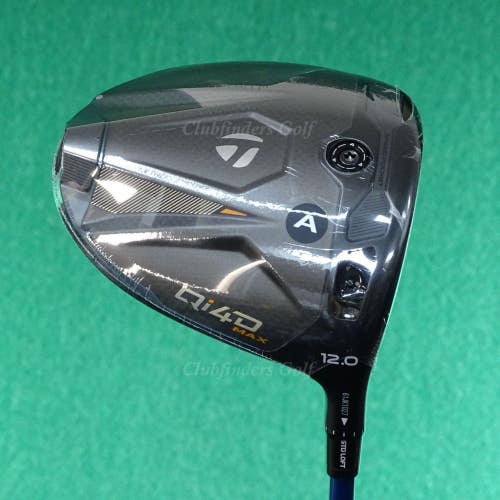 NEW TaylorMade Qi4D Max 12 Driver Even Flow Riptide CB 5.0-A 40G Seniors w/HC