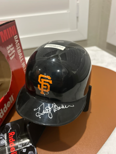 Giants San francisco autographed mini helmet Dusty Baker New