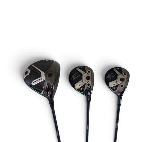 Men's 2025 Callaway Elyte triple diamond Driver 3 wood 5 wood all stiff 1k black shafts