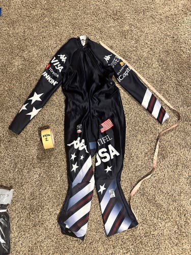 2025/26 US Ski Team Kappa Men's XL Speed Ski Suit (Like New) FIS Legal