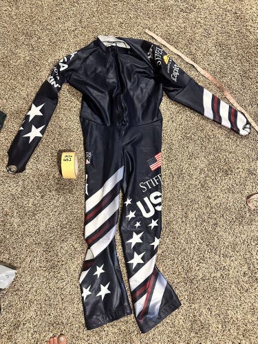 2025/26 US Ski Team Kappa Men's XL Tall GS Ski Suit (Used) FIS Legal