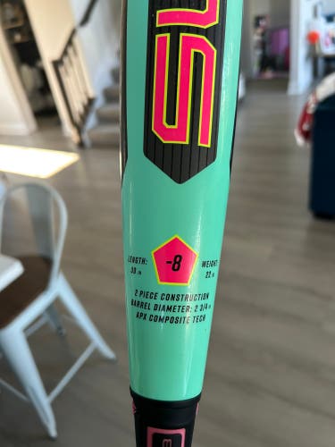 2026 Louisville Slugger Supra Composite USSSA Certified Bat (-8) 22 oz 30" (Used)