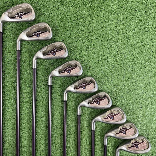 Callaway Big Bertha 2006 Iron Set 4-PW AW SW Womens Ladies Flex Left Handed