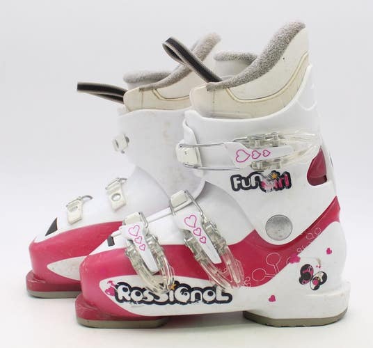 Rossignol Fun Girl Kids Ski Boots - Size 1.5 / Mondo 19.5 Used