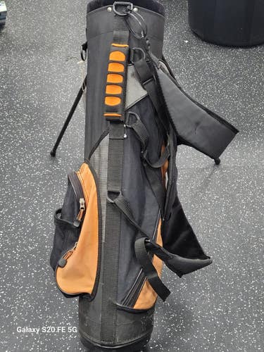 Used ORANGE AND BLACK YOUTH BAG Mens Stand Bag Orange 11849-S000042831