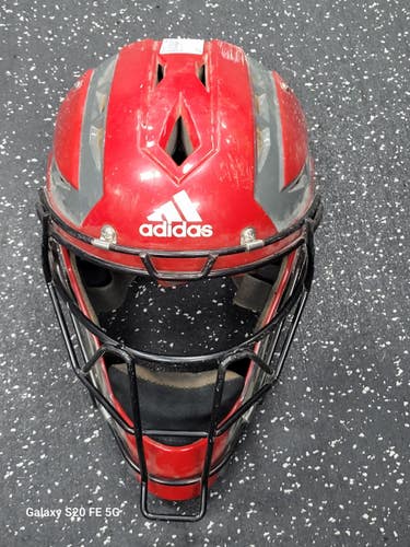 Used Adidas CLIMA LITE Catchers Helmet w/Mask Red MD 11849-S000042816