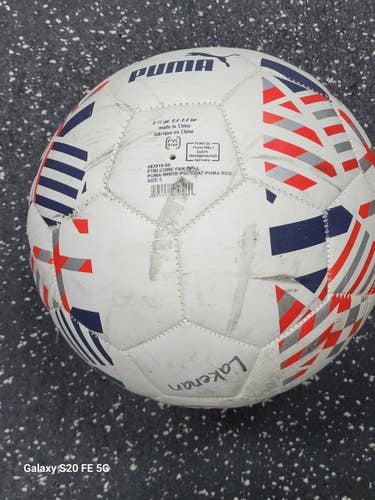 Used Puma FTL BALL All Size Soccer Ball White 5 11849-S000042802