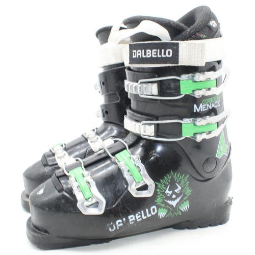 Dalbello Green Menace 4 Kids Ski Boots - Size 6.5 / Mondo 24.5 Used