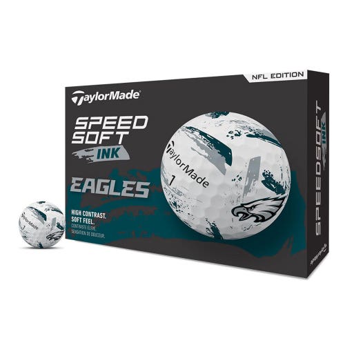Taylor Made SpeedSoft Ink Golf Balls (Philadelphia Eagles, 12pk) 1dz 2026 NEW