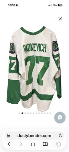 White XXL Men's Athletic Knit Jersey (Used)