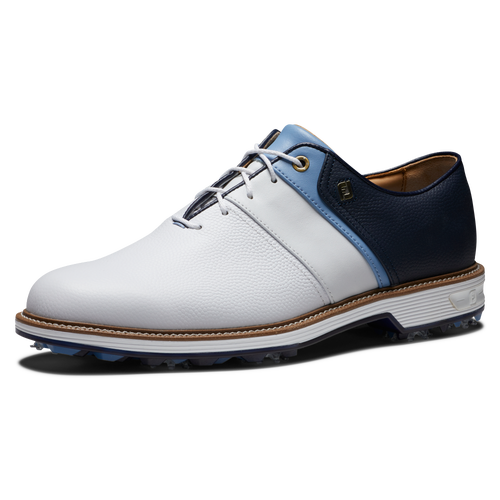FootJoy 2024 Men's Premiere Packard Series Golf Shoes- White/Blue/Navy - 12.0