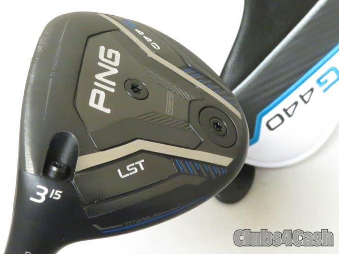 PING G440 LST Fairway 15°  3 Wood TOUR 2.0 Black 75 Stiff +Cover LEFT LH .. MINT