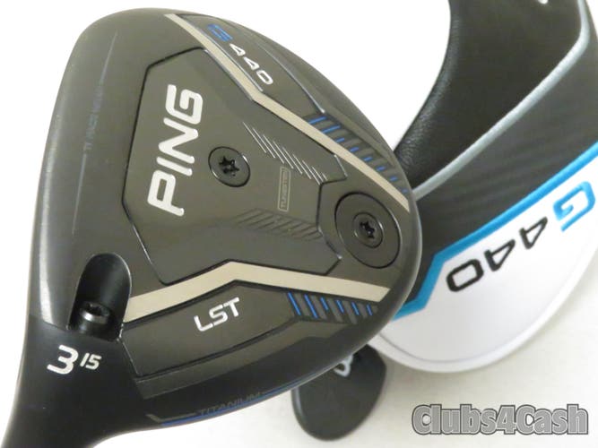 PING G440 LST Fairway 15°  3 Wood TOUR 2.0 Black 65 Stiff +Cover LEFT LH .. MINT