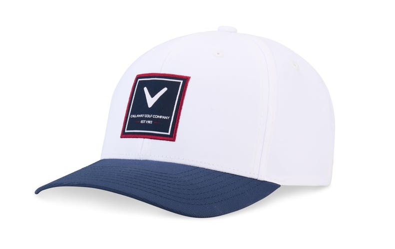 NEW 2026 Callaway Rutherford White/Navy Adjustable Snapback Golf Hat/Cap