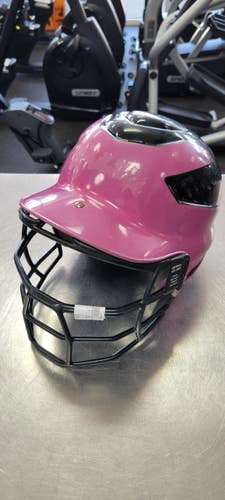 Used Rawlings 6 1/2 - 7 1/2 WITH MASK Batting Helmet w/Mask Pink One Size 11497-S000160341