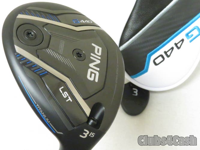 PING G440 LST Fairway 15°  3 Wood TOUR 2.0 Chrome 75 Stiff +Cover .. MINT