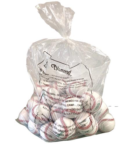 NEW Bag of 20 Diamond D-OB Official League Baseballs~Leather Cover/Cork Core~Lot