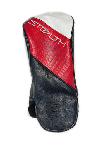 TaylorMade Golf Stealth 2 Black/Red/White Driver Headcover
