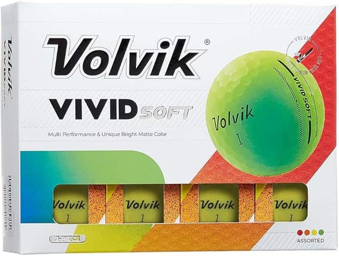 Volvik Vivid Soft Golf Balls (12pk) 1dz, 2025 NEW