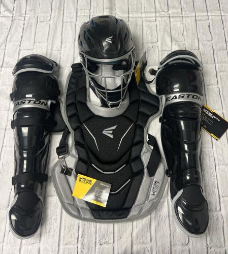 Easton Gametime Elite III Intermediate 12-15 Catcher Gear Set 3pc Black NEW #C28