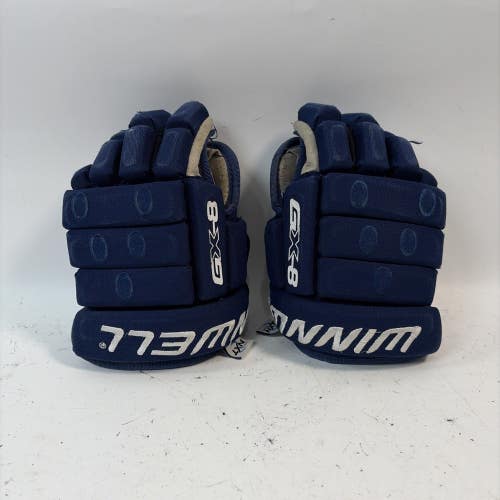 Winnwell Hockey Gloves, Blue, 8"
