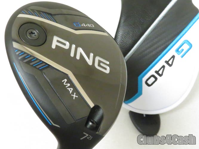PING G440 Max Fairway 21° 7 Wood TOUR 2.0 Black 75 X Flex +Cover .. MINT
