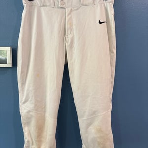 White Women's Medium Adult Nike Game Pants (Used)