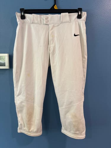 White Women's Medium Adult Nike Game Pants (Used)
