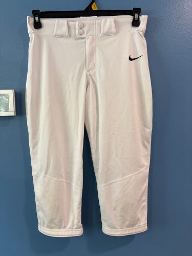 White Women's Medium Adult Nike Game Pants (Used)